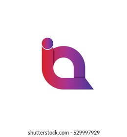Initial Letter IA IO IN Rounded Lowercase Logo 