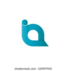 Initial Letter IA IO IN Rounded Lowercase Logo 
