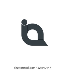 Initial Letter IA IO IN Rounded Lowercase Logo 