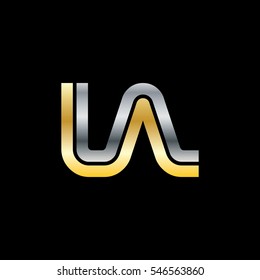 Initial Letter IA LA Linked Design Logo
