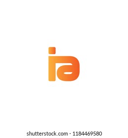 Initial Letter IA Linked Logo Design