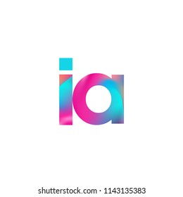 Initial Letter Ia Logo Lowercase Colorful Stock Vector (Royalty Free ...