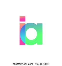 Initial Letter Ia Lowercase Logo Green Stock Vector (Royalty Free ...