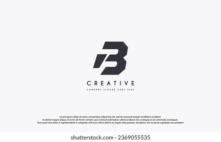 Initial Letter IB, BI abstract company Logo Design vector