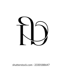 Initial letter ib logo design creative