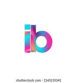 Initial Letter IB Logo Lowercase colorful design, Modern and Simple Logo Design.
