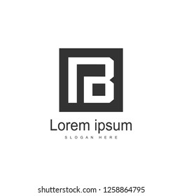 Initial Letter IB Logo Template Design. Minimalist letter logo template