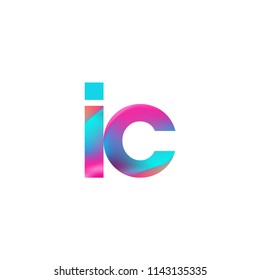 Initial Letter IC Logo Lowercase colorful design, Modern and Simple Logo Design.
