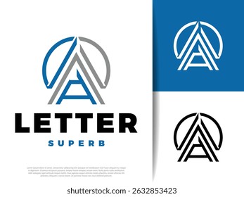 Letra inicial A Icono Diseño de ilustración