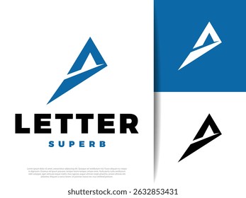 Anfänglicher Buchstabe A-Symbol-Illustrationsentwurf