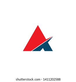 Initial A letter icon logo design vector template