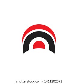 Initial A letter icon logo design vector template