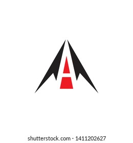 Initial A letter icon logo design vector template