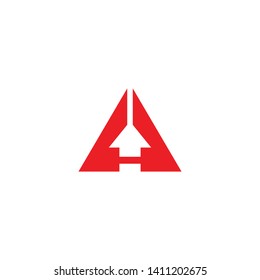 Initial A letter icon logo design vector template