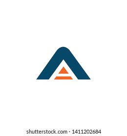 Initial A letter icon logo design vector template
