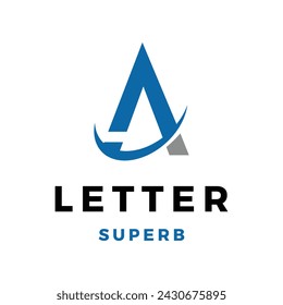 Plantilla de diseño de logotipo de letra inicial A Icon
