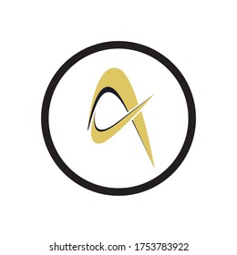 initial letter a icon logo vectors illustrations template design