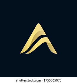 initial letter a icon logo vectors illustrations template design