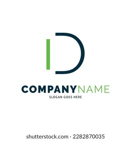 Initial Letter ID Icon Vector Logo Template Illustration Design