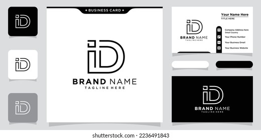 Initial Letter ID logo design template