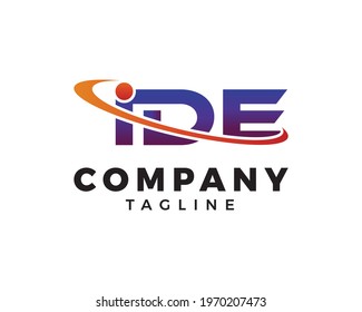 Initial Letter IDE Logo Template Design