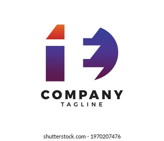 Initial Letter IDE Logo Template Design