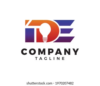 Initial Letter IDE Logo Template Design