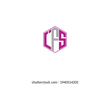 Initial letter ifs logo vector design template