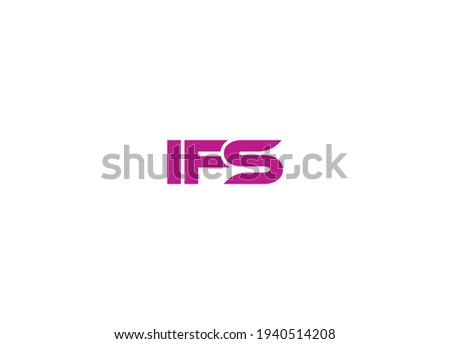 Initial letter ifs logo vector design template