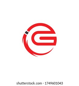 Initial Letter ig i g  modern logo design template elements.