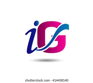 initial letter iG linked logo
