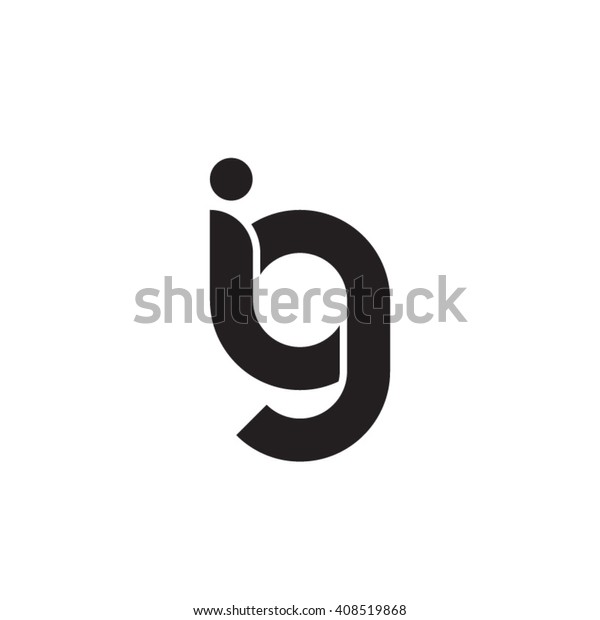 Initial Letter Ig Linked Rounded Lowercase Stock Vector (Royalty Free ...