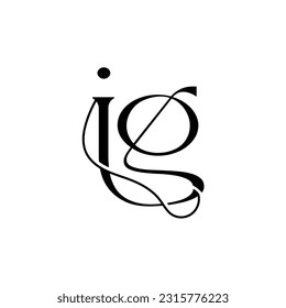 Initial letter IG Logo design