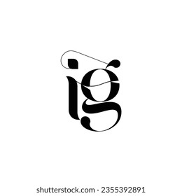 Letra inicial diseño de logotipo ig creativo símbolo moderno monograma