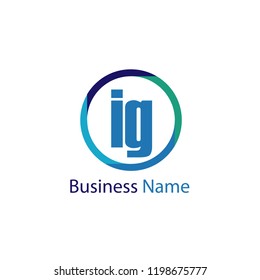 Initial Letter IG Logo Template Design