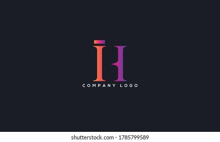 Initial Letter Ih Hi Logo Design Stock Vector (Royalty Free) 1785799589 ...