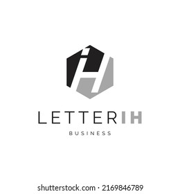 Initial letter IH icon logo design inspiration