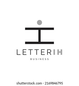 Initial letter IH icon logo design inspiration