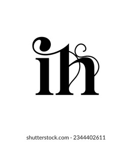 Initial letter ih logo design creative modern symbol icon monogram