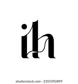 Letra inicial con logotipo diseño creativo símbolo moderno monograma