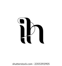 Initial letter ih logo design creative modern symbol icon monogram