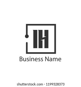 Initial Letter IH Logo Template Design