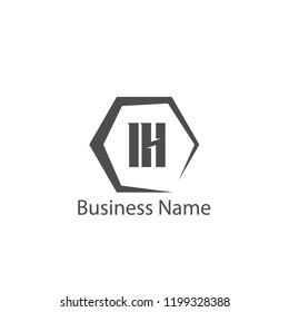Initial Letter IH Logo Template Design