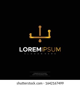 Initial Letter IJ JI Logo Template Vector Design creative design Concept