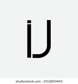 Letra inicial Diseño de logotipo IJ Signo de símbolo creativo moderno
