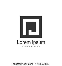 Initial Letter IJ Logo Template Design. Minimalist letter logo template