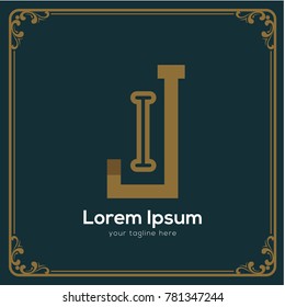 Initial letter IJ logotype company name. Vector for company name.