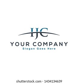 Initial letter IJC, overlapping movement swoosh horizon logo company design inspiration in blue and gray color vector