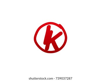 The initial letter IK handwritten logo