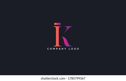 Initial Letter IK or KI Logo Design vector Template. Creative Abstract IK Logo Design Vector Illustration